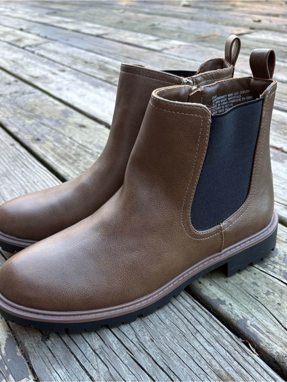 Maurice’s Men's Brown Chelsea Boots with Elastic Side Panel Size 8.5
